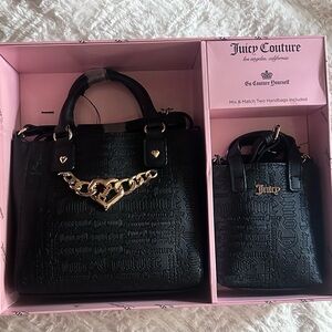 Juicy Couture Black Handbag Set